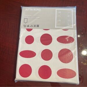 IKEA Cotton table cloth acrylic coating, waterproof, rectangular red white 57x87